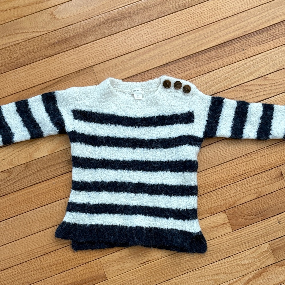 Crewcuts Navy and White Striped Sweater